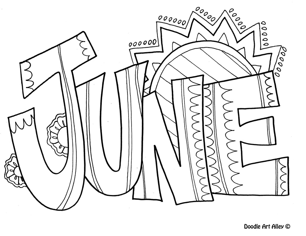 Months of the Year Coloring Pages - Classroom Doodles