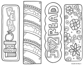 coloring pages bookmarks printable for free
