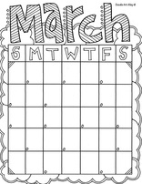 Calendar Months Coloring Pages - Classroom Doodles