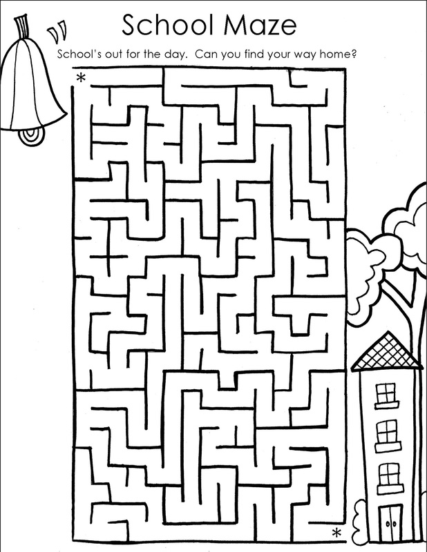 kid coloring pages back to school