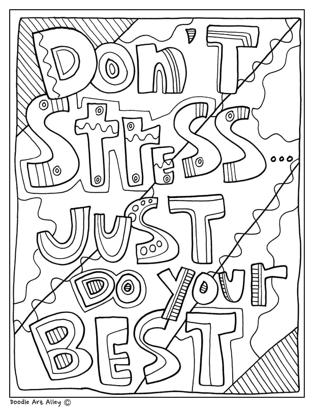 Educational Quotes Coloring Pages - Classroom Doodles
