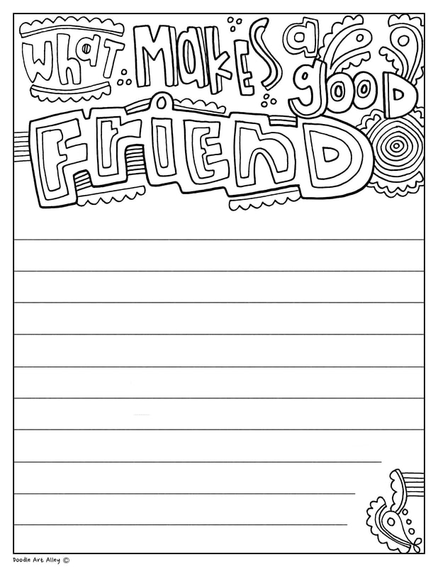 Coloring Journal Prompts - Classroom Doodles