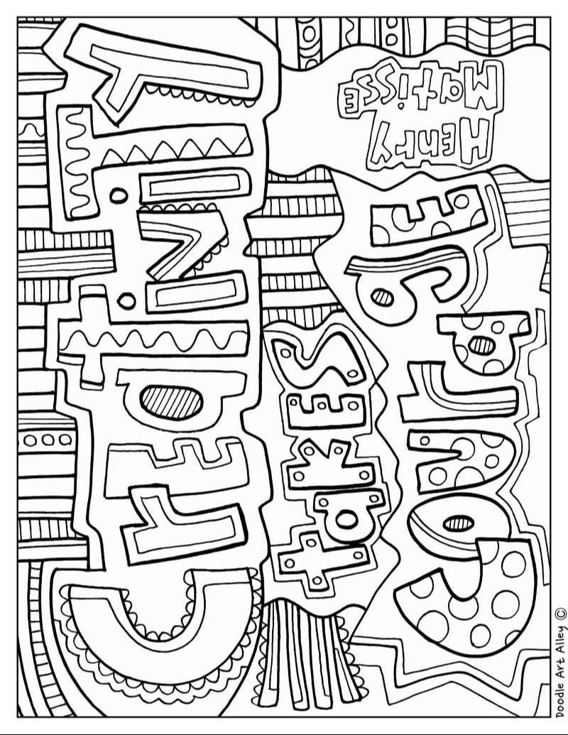 Scribble Art Coloring Pages