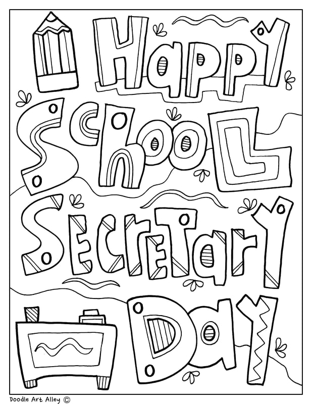 secretary coloring pages